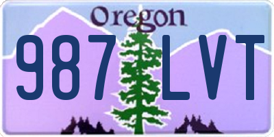 OR license plate 987LVT