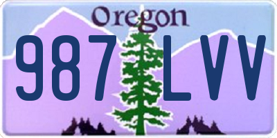 OR license plate 987LVV