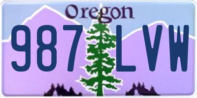 OR license plate 987LVW