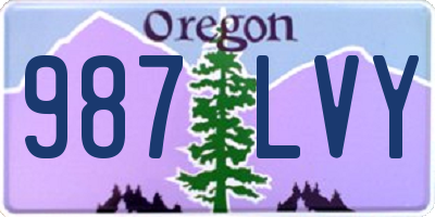 OR license plate 987LVY