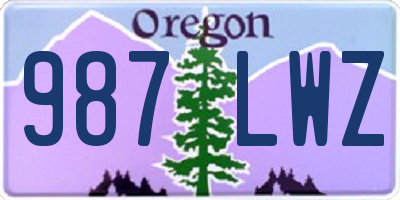 OR license plate 987LWZ