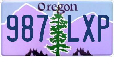 OR license plate 987LXP