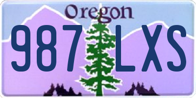 OR license plate 987LXS
