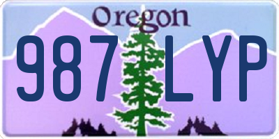 OR license plate 987LYP