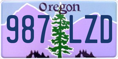 OR license plate 987LZD
