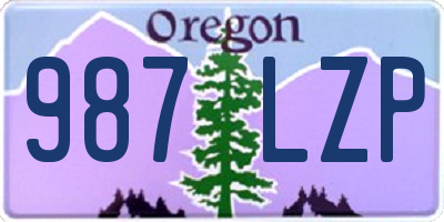 OR license plate 987LZP