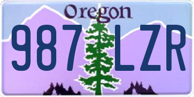 OR license plate 987LZR