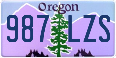 OR license plate 987LZS