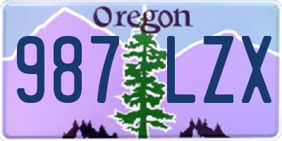 OR license plate 987LZX