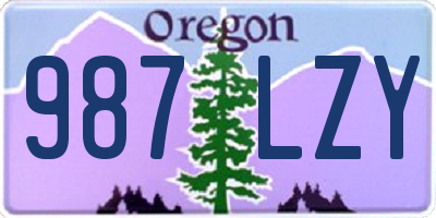 OR license plate 987LZY