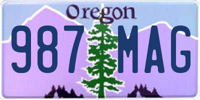 OR license plate 987MAG