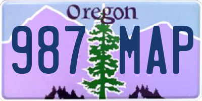 OR license plate 987MAP