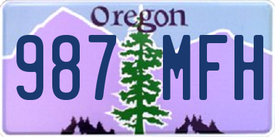 OR license plate 987MFH