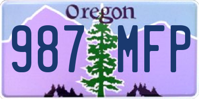 OR license plate 987MFP