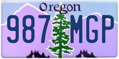 OR license plate 987MGP