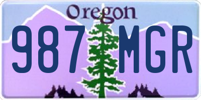 OR license plate 987MGR