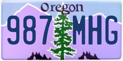 OR license plate 987MHG