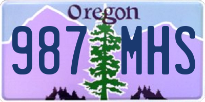 OR license plate 987MHS