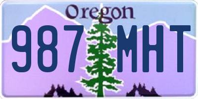 OR license plate 987MHT