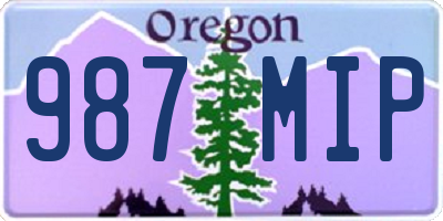 OR license plate 987MIP