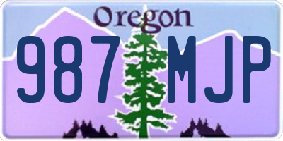 OR license plate 987MJP