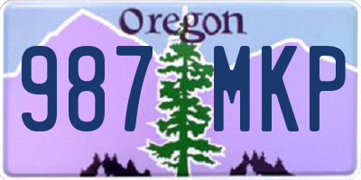 OR license plate 987MKP