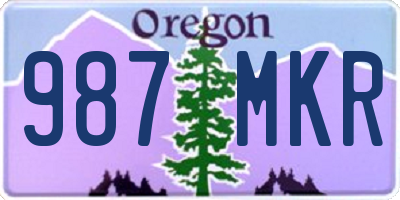 OR license plate 987MKR