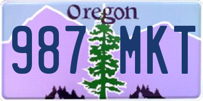 OR license plate 987MKT