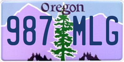 OR license plate 987MLG