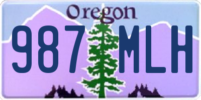 OR license plate 987MLH