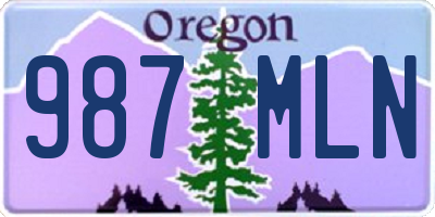 OR license plate 987MLN