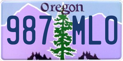 OR license plate 987MLO