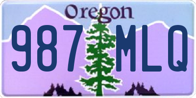 OR license plate 987MLQ