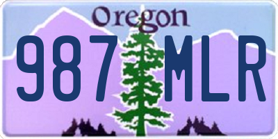 OR license plate 987MLR