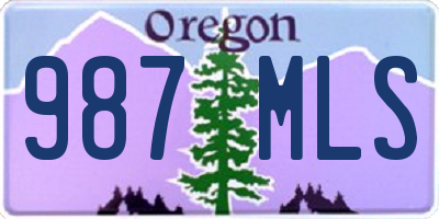 OR license plate 987MLS