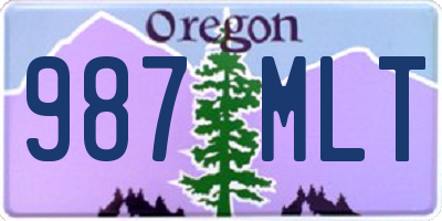 OR license plate 987MLT