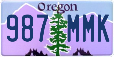 OR license plate 987MMK