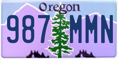 OR license plate 987MMN