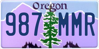 OR license plate 987MMR