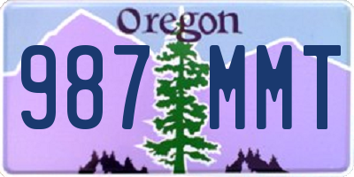 OR license plate 987MMT