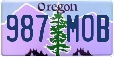 OR license plate 987MOB