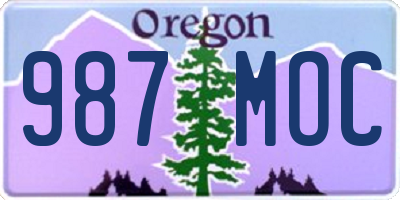 OR license plate 987MOC