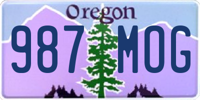 OR license plate 987MOG