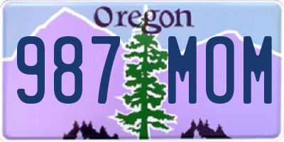 OR license plate 987MOM