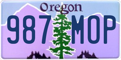 OR license plate 987MOP