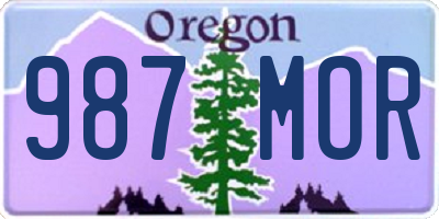 OR license plate 987MOR