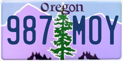 OR license plate 987MOY