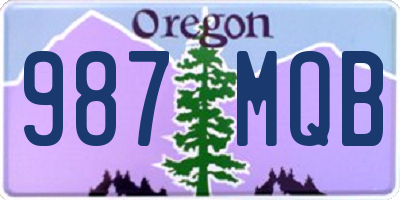 OR license plate 987MQB