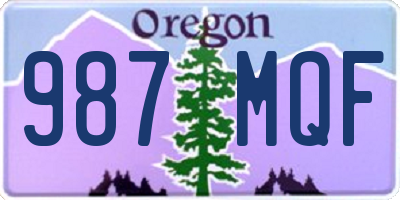 OR license plate 987MQF