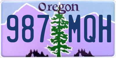 OR license plate 987MQH